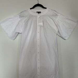 J. Crew White Eyelet Mini Dress